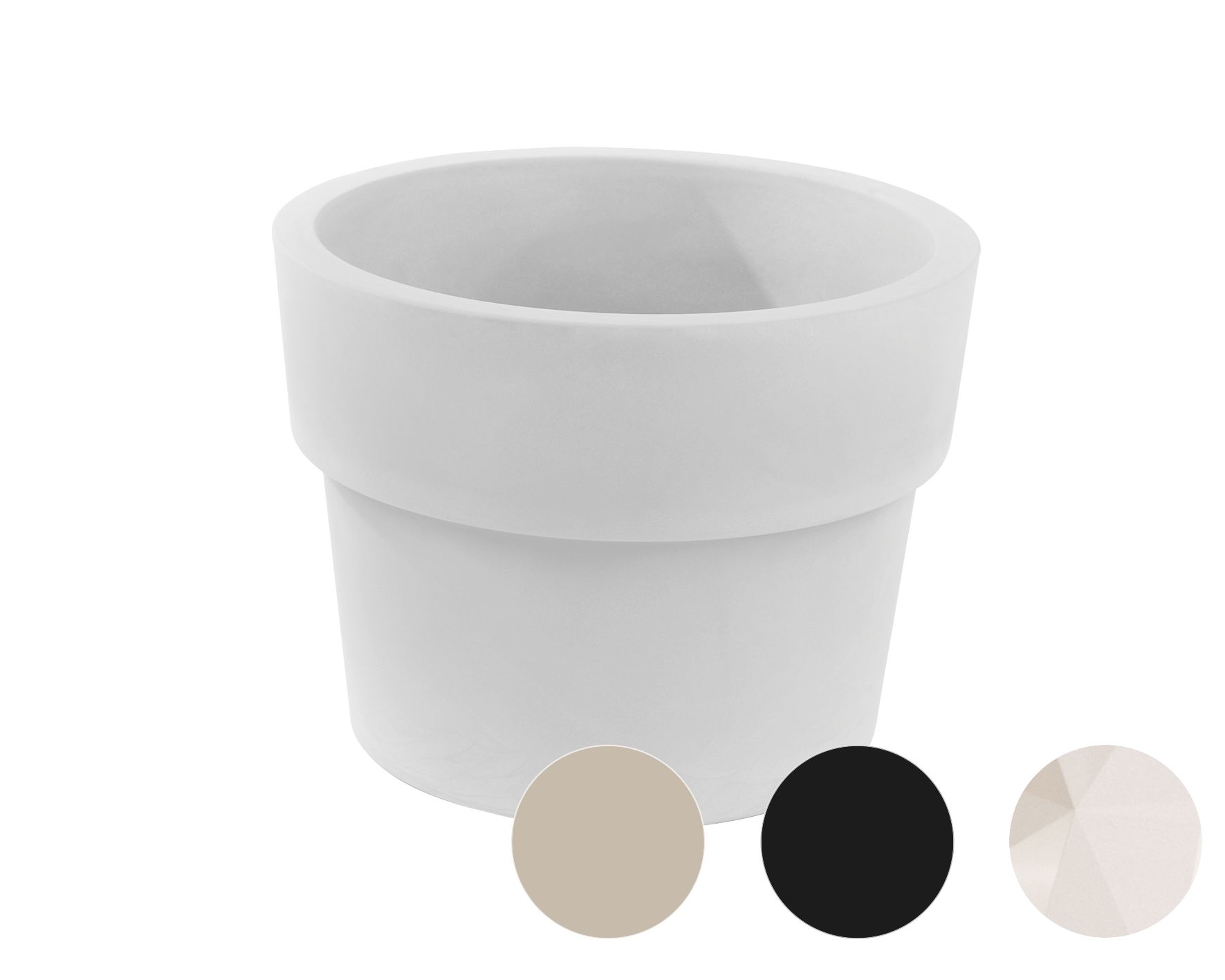 Vondom »VASO« Outdoor Pflanzengefäß 50x38 cm / White / Lackiert Hochglanz Image