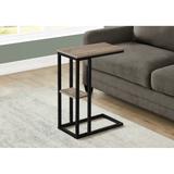 Accent Table, C-shaped, End, Side, Snack, Living Room, Bedroom, Metal, Laminate, Contemporary, Modern - 18.25" x 10.25" x 25.25"