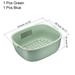 Kitchen Colander Set 2PCS, Plastic Washing Bowl and Food Strainer - 32.5 x 25.7 x 12 cm