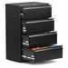 AOBABO 4 Drawer Lateral File Cabinet w/ Lock for Letter/Legal Size Paper, Black