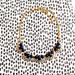 J. Crew Jewelry | J. Crew Gold Link W/ Navy Oval Cabochons And Rectangle Fan Rhinestone Necklace | Color: Blue/Gold | Size: Os