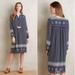 Anthropologie Dresses | Anthropologie “Kas New York” Blue Embroidered Dress | Color: Blue | Size: Xxs