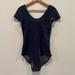 American Eagle Outfitters Tops | American Eagle Velvet Navy Blue Body Suit | Color: Blue | Size: S