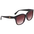 Gucci Accessories | New Gucci Black And Purple Square Women's Sunglasses | Color: Black/Purple | Size: 56mm-16mm-145mm