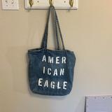 American Eagle Outfitters Bags | American Eagle Denim Tote Bag | Color: Blue/White | Size: Os