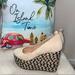 Free People Shoes | Free People Nwob! Charade Nude/Black Espadrilles Wedge Heel Size 36 | Color: Black/Cream | Size: 36