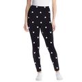 Plus Size Women's Disney Women's Black Leggings Mickey Mouse Ears All Over Print by Disney in Black Mickey Ears (Size 6X)