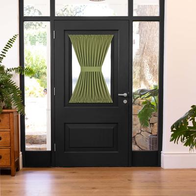 Wide Width Darcy Rod Pocket Door Panel With Tieback by Achim Home Décor in Green (Size 25