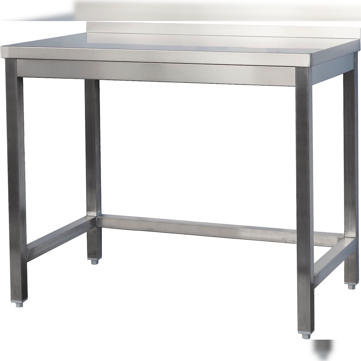 Gastro Arbeitstisch o. Grundboden mit Aufkantung Edelstahl (Chromstahl) (BxT) 2100 x 800 mm Image