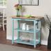 Designs2Go 3 Tier Butcher Block Kitchen Prep Island with Drawer in Blue - Convenience Concepts 802255BBSF
