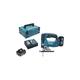 Makita - Scie sauteuse 18V + 2 batteries 5Ah + chargeur + coffret Makpac DJV182RTJ - Noir