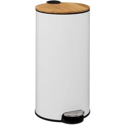 Moderner Treteimer 30 L Weiß Fünf Image