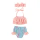 Ensemble de maillot de bain sirène pour bébé fille maillot de bain trempé haut court à licou à