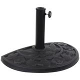 Floral Resin Wall Umbrella Base - Black