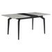 Proberta Grey Ceramic and Sandy Black Dining Table with Butterfly Leaf
