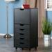 Halifax Tall Storage Cabinet, 5-Drawer - (W x D x H): 19.21 x 15.98 x 41.49