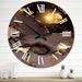 Designart 'Glam Fluid Marble Compositions IV' Glam wall clock