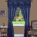 Wide Width Panache 5 Piece Window Curtain Set by Achim Home Décor in Navy (Size 55" W 84" L)