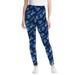 Plus Size Women's Disney Women's Navy Leggings Stitch All Over Print by Disney in Navy Allover Stitch (Size M)