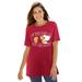 Plus Size Women's Disney Women's Short Sleeve Crew Tee Red Winnie the Pooh Let Me Sleep by Disney in Classic Red Pooh (Size 3X)