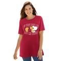 Plus Size Women's Disney Women's Short Sleeve Crew Tee Red Winnie the Pooh Let Me Sleep by Disney in Classic Red Pooh (Size S)