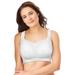 Plus Size Women's Limitless Wirefree Low-Impact Back Hook Bra by Comfort Choice in White (Size 46 DD)