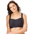 Plus Size Women's Limitless Wirefree Low-Impact Back Hook Bra by Comfort Choice in Black (Size 46 DDD)