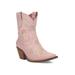 Women's Primrose Mid Calf Western Boot by Dingo in Pink (Size 7 M)