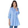 Plus Size Women's Perfect Pintuck Tunic by Woman Within in French Blue (Size 26/28)