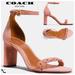 Coach Shoes | Coach Link Peony Pink Suede Ankle Strap Heel Sandal Block Heel Pump Dress Shoe 7 | Color: Pink | Size: 7