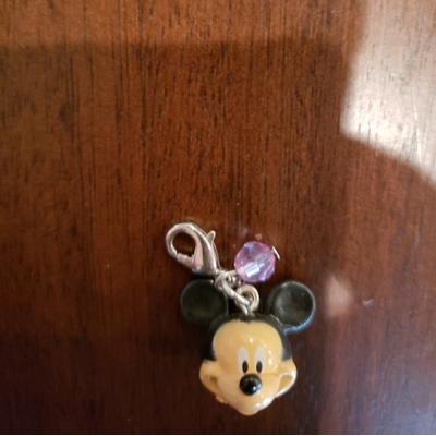 Disney Jewelry | Disney Mickey Mouse Head Charm | Color: Black/Pink | Size: Os