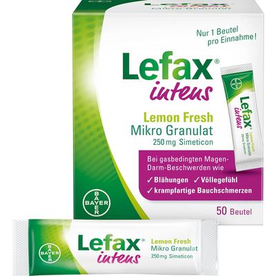 Lefax - intens Lemon Fresh Mikro Granul.250 mg Sim. Krämpfe & Blähungen