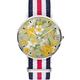 Qcc Beautiful Yellow Daffodil Flowers Wrist Watches Leisure Elegance Design Watches Ultra Thin Silver Dial Suitable for Women Men Holiday Wear