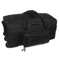 Greencity Duffel Bag Wheels Rolling Deployment Wheeled Military Suitcase Heavy-Duty Trolley Bag Tactical Large Capacity 32 Inch, Black