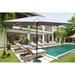10 x 6.5t Rectangular Patio Solar LED Lighted Outdoor Umbrellas with Crank and Push Button Tilt for Garden Backyard Pool