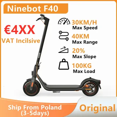 Ninebot – trottinette électrique intelligente F40 Kickscooter vitesse Max 30 KM/H 10 pouces