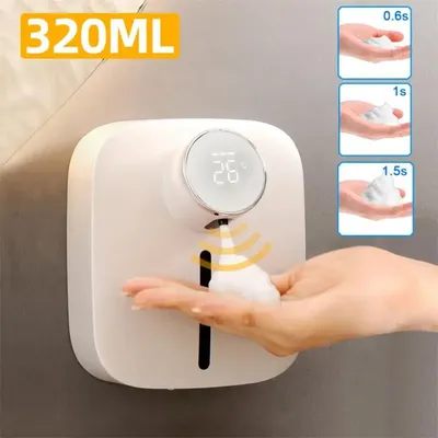 Distributeur de savon mural de 320ML Rechargeable affichage de la température distributeur de