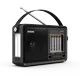 XHDATA – Radio Portable récepteur D-901 AM FM SW compatible Bluetooth avec Support de