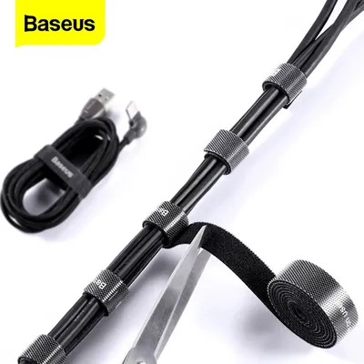 Baseus – organisateur de câbles pour téléphone écouteurs gestion de câbles USB enrouleur de
