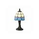 Luminaire Center - Lampe de table Tiffany Buena 1 Ampoule Blanc/Bleu 15 Cm - Bleu