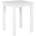 Flix - Table d'Appoint Carrée Bois Massif Vernis Blanc - Blanc