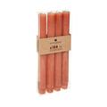 Comptoirdelabougie - Lot de 4 Bougies Bâton Rustic 24cm Orange Ambre