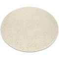 Tapis soffi Cercle shaggy 5cm crème beige cercle 120 cm