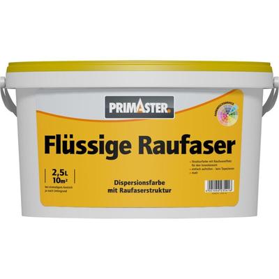 Flüssige Raufaser 2,5L Weiß Flüssigtapete Strukturfarbe Streichtapete - Primaster Image