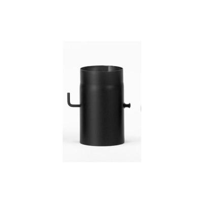 FireFix Ofenrohr Ø 120 mm 25 cm Drosselklappe schwarz Rohr Ofen Kamin Kaminrohr Image