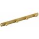 Garderobenleiste 4 Haken 27,0 x 2,0 x 3,0 cm gold Hakenleisten - Hettich