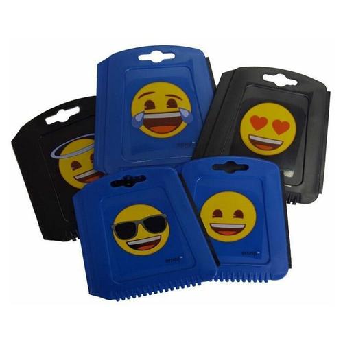 Trapezeiskratzer Emoji schwarz/blau Eiskratzen Eiskratzer Eisschaber Auto - Okcars