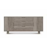 Copeland Furniture Iso 66" Wide 3 Drawer Oak Wood Sideboard Wood in Brown | 28.875 H x 66.125 W x 18 D in | Wayfair 6-ISO-50-75