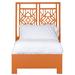 David Francis Furniture Tulum Low Profile Standard Bed Wood/Wicker/Rattan in Orange | Extra-long Twin | Wayfair B4605BED-TXL-S149