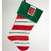 Northlight Seasonal 18" Velvet Sequin Stripe Christmas Stocking Polyester in Green | 18 H x 9 W in | Wayfair NORTHLIGHT 530006GO GREEN